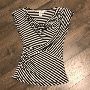 Cap sleeve striped top